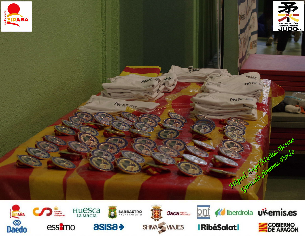 5 MEDALLAS EN LA SUPERCOPA ESPA&Ntilde;A JUDO ABSOLUTA ARAG&Oacute;N. Jaca 31/05/25. RESULTADOS. FOTOS.